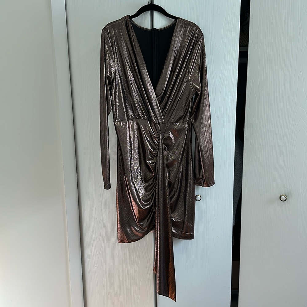 Metallic brown/pink dress
